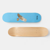 Cartoon van Barn owl Persoonlijk Skateboard (Horizontaal)