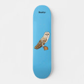 Cartoon van Barn owl Persoonlijk Skateboard (Voorkant)