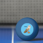 Cartoon van Barn owl Pingpongbal (Net)