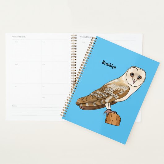 Cartoon van Barn owl Planner (Display)