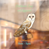 Cartoon van Barn owl Raamsticker (Vel 2)