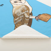Cartoon van Barn owl Sherpa Deken (3/4)