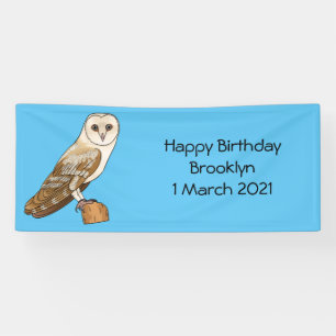 Cartoon van Barn owl Spandoek