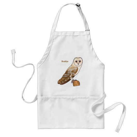 Cartoon van Barn owl Standaard Schort (Voorkant)