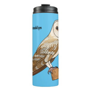 Cartoon van Barn owl Thermosbeker