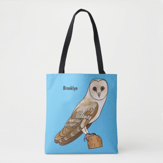 Cartoon van Barn owl Tote Bag (Voorkant)