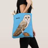 Cartoon van Barn owl Tote Bag (Dichtbij)