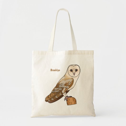 Cartoon van Barn owl Tote Bag (Voorkant)