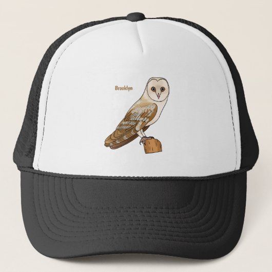 Cartoon van Barn owl Trucker Pet (Voorkant)