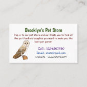 Cartoon van Barn owl Visitekaartje (Voorkant)