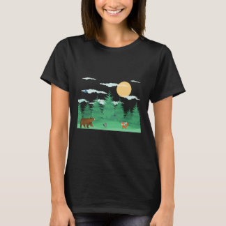 Cartoon van Beer vlindervogel van  T-shirt