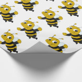 Cartoon van bijen, verpakkingspapier cadeaupapier (Hoek)
