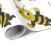 Cartoon van bijen, verpakkingspapier cadeaupapier (Rol Hoek)