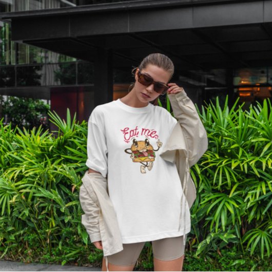 Cartoon van Burger Retro T-shirt