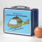 Cartoon van camoflage-helikopters van het vliegenl (In situ)