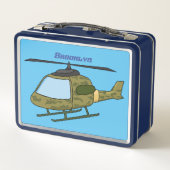 Cartoon van camoflage-helikopters van het vliegenl (Achterkant)
