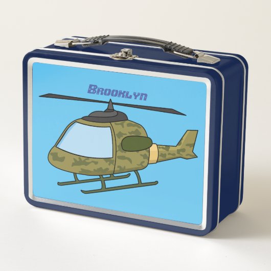 Cartoon van camoflage-helikopters van het vliegenl (Voorkant)