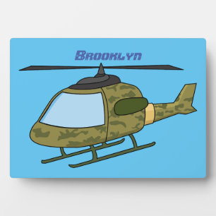 Cartoon van camoflage-helikopters van het vliegenl fotoplaat