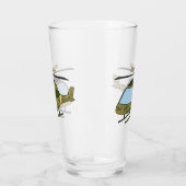 Cartoon van camoflage-helikopters van het vliegenl glas (Links)