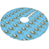 Cartoon van camoflage-helikopters van het vliegenl kerstboom rok (Gekanteld)