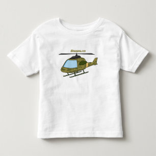 Cartoon van camoflage-helikopters van het vliegenl kinder shirts