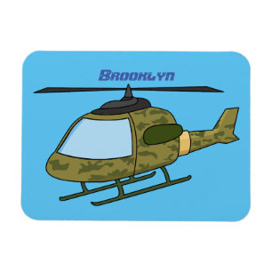 Cartoon van camoflage-helikopters van het vliegenl magneet