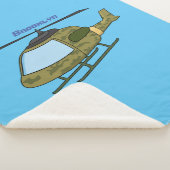 Cartoon van camoflage-helikopters van het vliegenl sherpa deken (3/4)