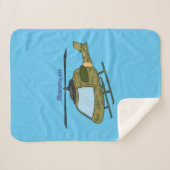 Cartoon van camoflage-helikopters van het vliegenl sherpa deken (Voorkant (horizontaal))