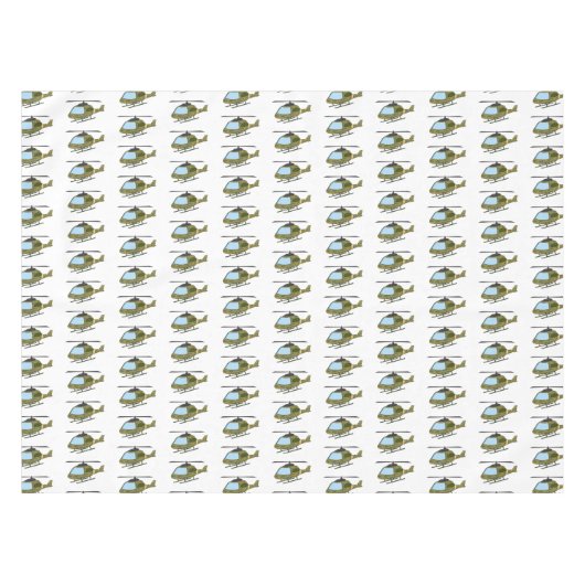 Cartoon van camoflage-helikopters van het vliegenl tafelkleed (Voorkant (Horizontaal))