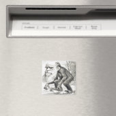Cartoon van Charles Darwin 1871 Magneet (Insitu (Vaatwasser))