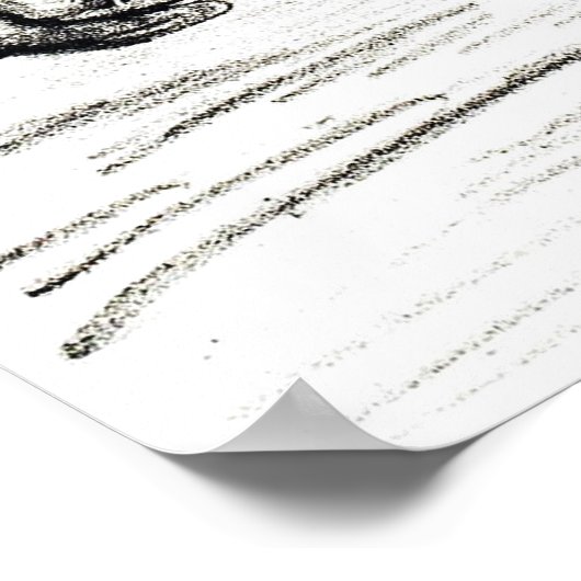 Cartoon van Charles Darwin 1871 Poster (Hoek)