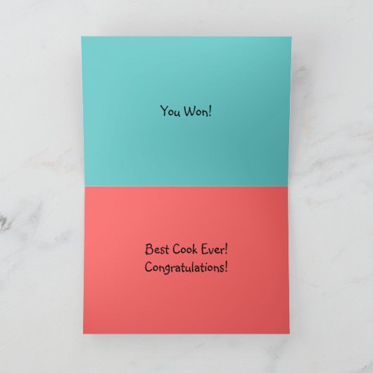 Cartoon van Chef-kok met grappige gezegden Bedankkaart (Binnen)