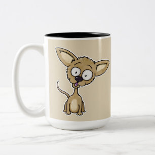 Cartoon van Chihuahua-honden door tezatoeages Tweekleurige Koffiemok