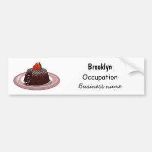 Cartoon van chocolade lava bumpersticker