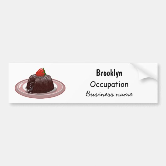 Cartoon van chocolade lava bumpersticker (Voorkant)