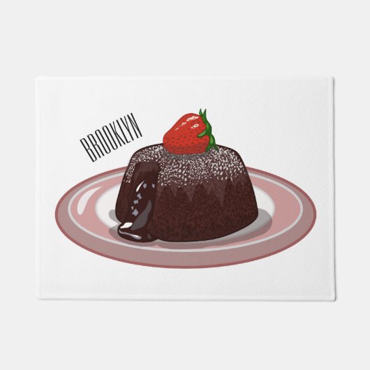 Cartoon van chocolade lava deurmat (Voorkant)