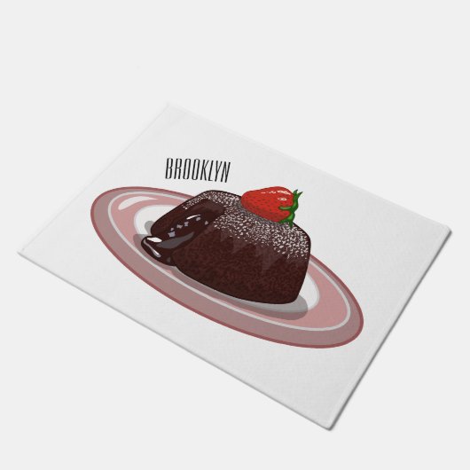 Cartoon van chocolade lava deurmat (Schuin)