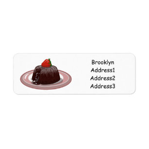 Cartoon van chocolade lava etiket
