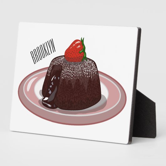 Cartoon van chocolade lava fotoplaat (Zijkant)