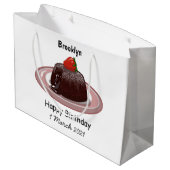 Cartoon van chocolade lava groot cadeauzakje (Achterkant Gekanteld)