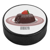Cartoon van chocolade lava hockey puck (3/4)
