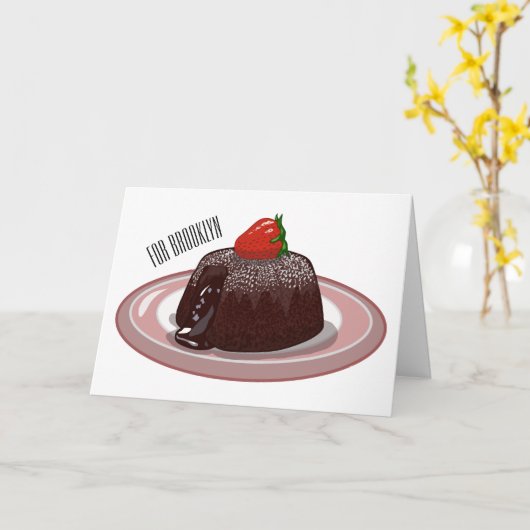 Cartoon van chocolade lava kaart (Gele Bloem)