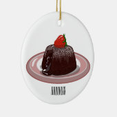 Cartoon van chocolade lava keramisch ornament (Rechts)
