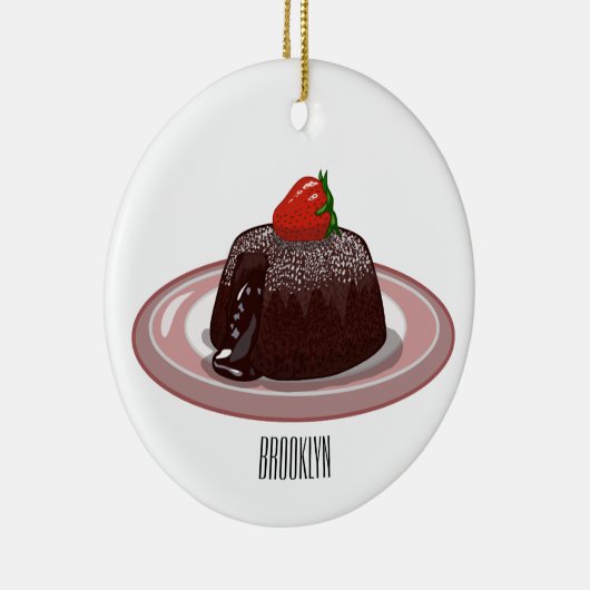 Cartoon van chocolade lava keramisch ornament (Rechts)