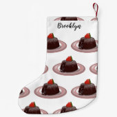 Cartoon van chocolade lava kleine kerstsok (Achterkant)