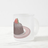 Cartoon van chocolade lava matglas koffiemok (Voorkant rechts)