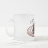 Cartoon van chocolade lava matglas koffiemok (Links)