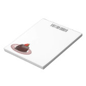 Cartoon van chocolade lava notitieblok (Linkerzijde)