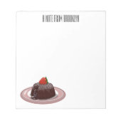 Cartoon van chocolade lava notitieblok (Voorkant)