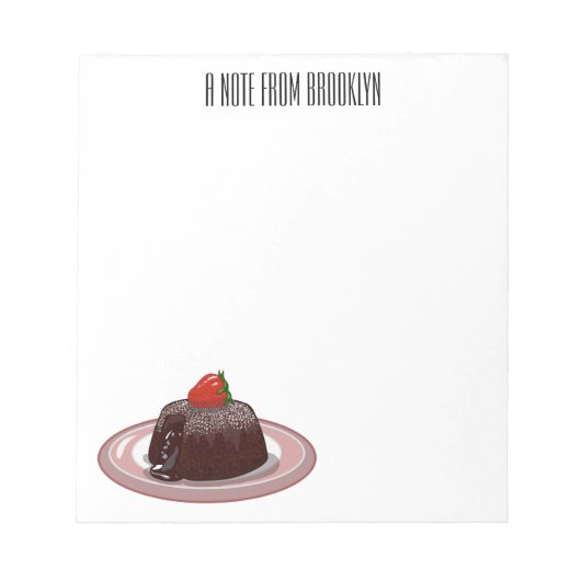 Cartoon van chocolade lava notitieblok (Voorkant)